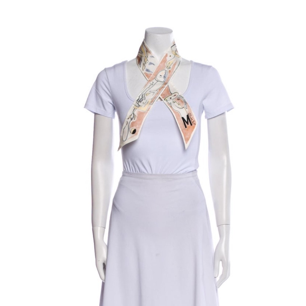 Dior Multicolor Silk ABCDIOR “M” Twilly Scarf - Picture 3 of 6